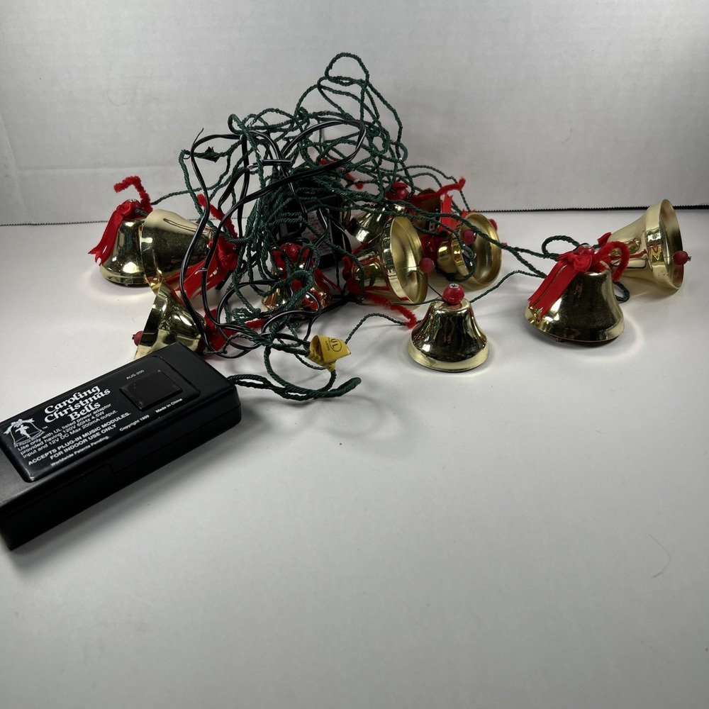 Vintage 1989 Non Working Caroling Christmas Bells Parts